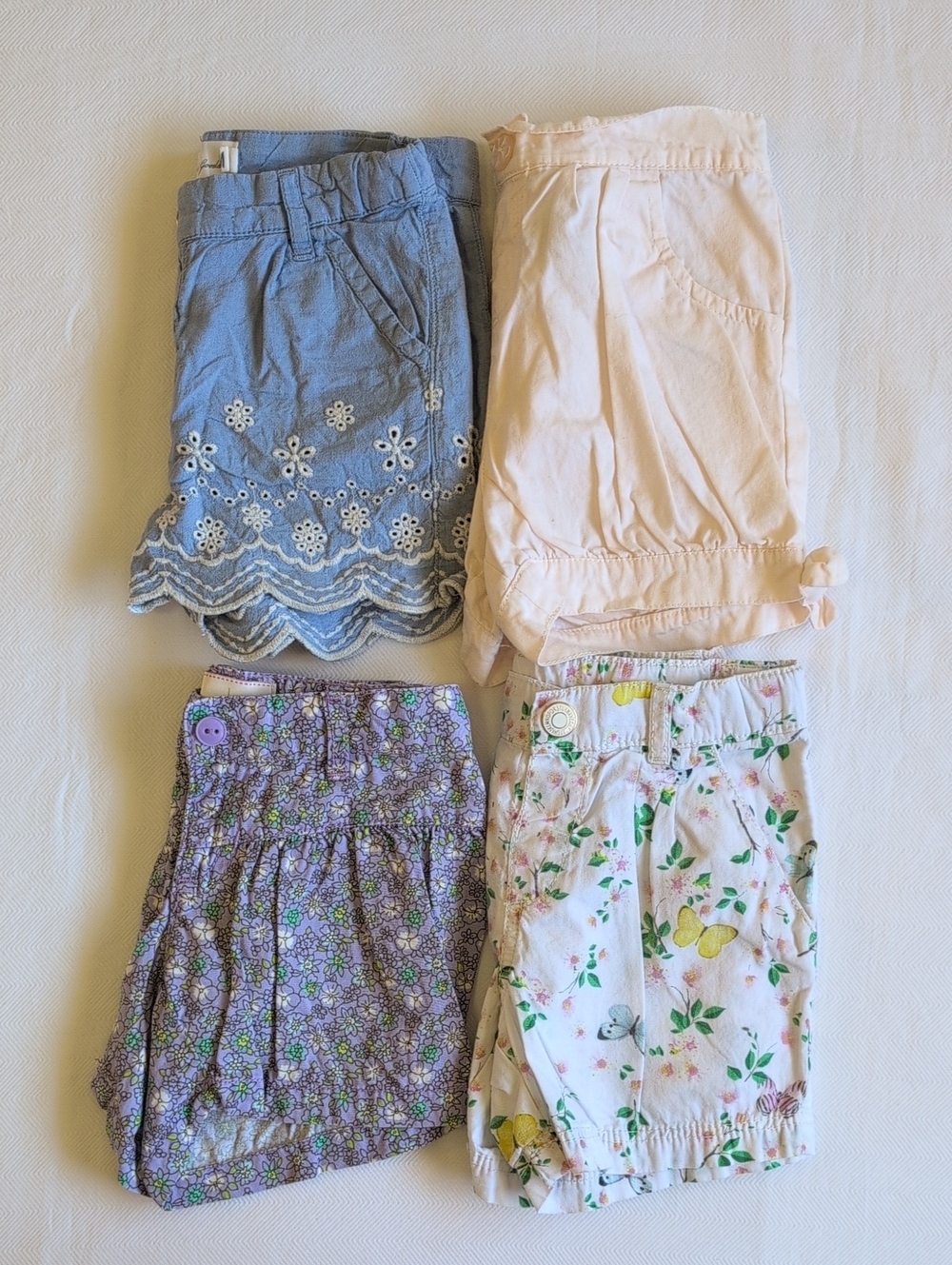 Girls 4T Cotton Shorts Lot H&M Old Navy 4 Pack Summer Bundle